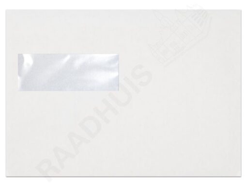 Dienstenvelop met venster Raadhuis 162x229mm C5 met         plakstrip wit 100 stuks