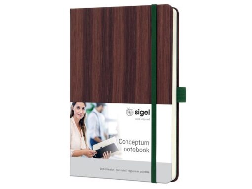 Sigel Notitieboek Conceptum A5 hout punt-gelijnd 194pag 100gr HC