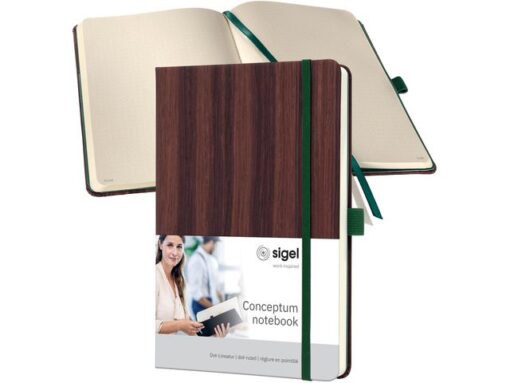 Sigel Notitieboek Conceptum A5 hout punt-gelijnd 194pag 100gr HC