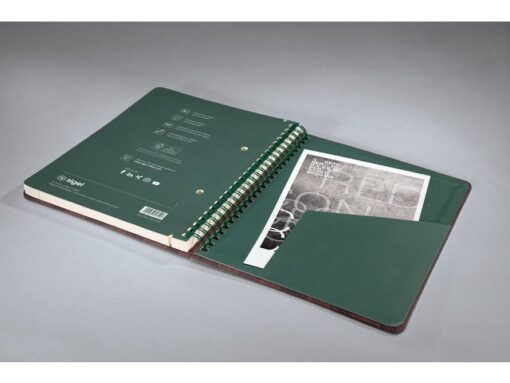 Sigel Notitieboek Conceptum A5 spiraal hout punt-gelijnd 160 pag  100gr HC