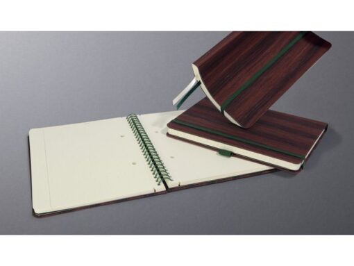 Sigel Notitieboek Conceptum A5 spiraal hout punt-gelijnd 160 pag  100gr HC