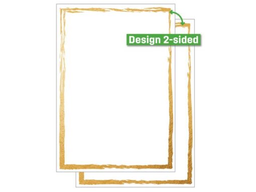 Papier met motief Sigel, Golden frame, tweezijdig motief,   superieure kwaliteit karton,FSC Mix Cred (Ink/Laser/Copy),