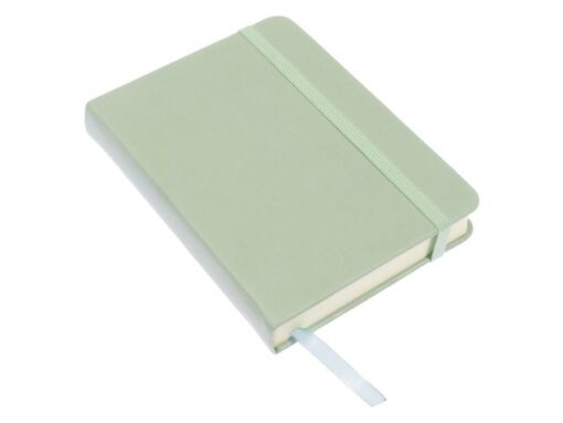 Kangaro KTC Schetsboek Kangaro A6 mint PU hardcover 80 blad 140 grams   roomwit papier met elastiek en lint