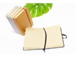 Kangaro KTC Schetsboek Kangaro A6 okergeel PU hardcover 80 blad 140     grams roomwit papier met elastiek en lint