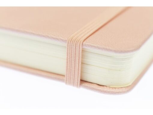 Kangaro KTC Schetsboek Kangaro A6 oud roze PU hardcover 80 blad 140     grams roomwit papier met elastiek en lint