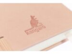 Kangaro KTC Schetsboek Kangaro A6 oud roze PU hardcover 80 blad 140     grams roomwit papier met elastiek en lint
