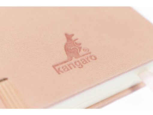 Kangaro KTC Schetsboek Kangaro A6 oud roze PU hardcover 80 blad 140     grams roomwit papier met elastiek en lint