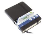 Kangaro KTC Schetsboek Kangaro A6 zwart PU hardcover 80 blad 140 grams  roomwit papier met elastiek en lint