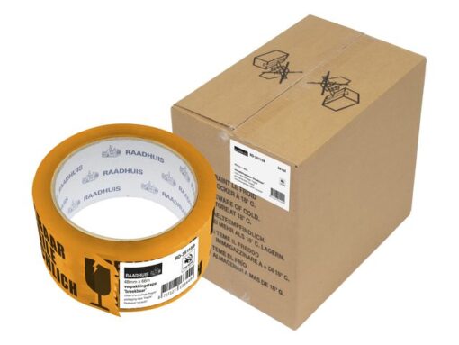 @Verpakkingstape Raadhuis PP  48mmx66m breekbaar doos a 36 rol                            low noise