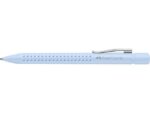 Balpen Grip 2011 met drukknop mechanisme, dus veilig voor binnenzakken. Uren onvermoeibare schrijven dankzij de ergonomische driehoekige vorm en uitgebalanceerde gewichtsverdeling. Met soft-grip zone voor veilige, non-slip grip. De kleur van de karakteristieke noppen op de non-slip grip zone komt overeen met de kleur van de houder. Met vervangbare XB vulling met documentechte inkt  in schrijfkleur blauw, documentecht. Houderkleur sky blue.