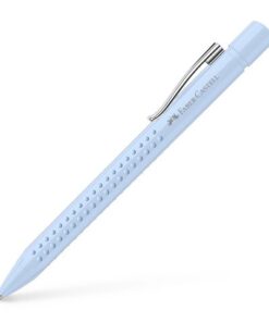 Balpen Grip 2011 met drukknop mechanisme, dus veilig voor binnenzakken. Uren onvermoeibare schrijven dankzij de ergonomische driehoekige vorm en uitgebalanceerde gewichtsverdeling. Met soft-grip zone voor veilige, non-slip grip. De kleur van de karakteristieke noppen op de non-slip grip zone komt overeen met de kleur van de houder. Met vervangbare XB vulling met documentechte inkt  in schrijfkleur blauw, documentecht. Houderkleur sky blue.