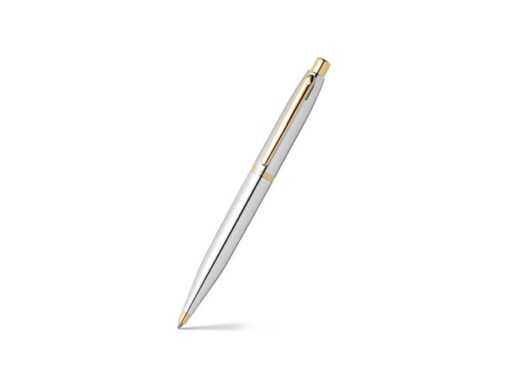 Balpen Giftset SHEAFFER VFM G9422 polished chrome gold      plated met A6 notebook