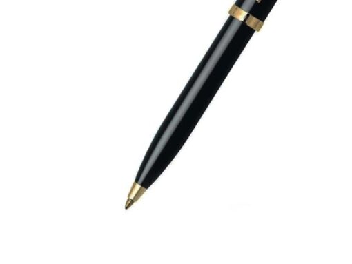 Balpen Giftset Sheaffer 100 G9322 Glossy black gold tone    met gold plated tafelklok
