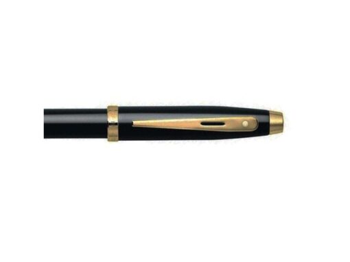 Balpen Giftset Sheaffer 100 G9322 Glossy black gold tone    met gold plated tafelklok
