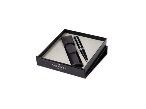 Balpen Giftset Sheaffer 300 Balpen Giftset SHEAFFER 300     G9312 Bright chrome gold tone met lederen penetui