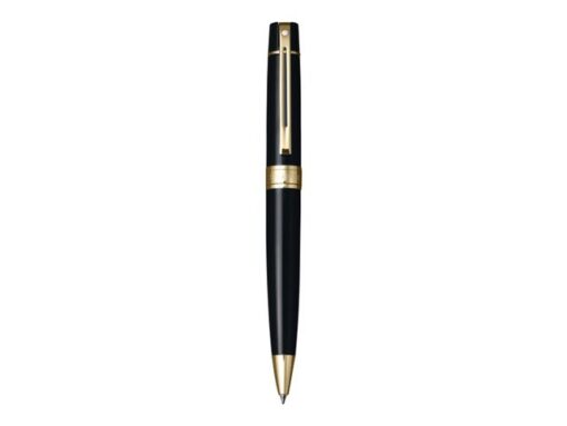 Balpen Giftset Sheaffer 300 Balpen Giftset SHEAFFER 300     G9325 Bright chrome gold tone met lederen penetui