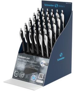 Balpen Schneider Slider Rave XB zwart en wit/zwart display  incl. A3 poster