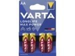 Batterij Varta Longlife Max Power AA blister a 4 stuks