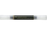 Aquarelmarker Albrecht Dürer Blender, kleur 200, kleurloos. Ideaal voor het mengen van de kleuren van gepigmenteerde aquarelinkten. Kan ook worden gebruikt in combinatie met de Albrecht Dürer aquarelpotloden. De marker heeft twee penpunten: Een penseelpunt en een vezelpunt, dit biedt de kunstenaar veel flexibiliteit in de persoonlijke tekenstijl. De penseelpunt is zacht en flexibel en door de richting van de punt op het papier te veranderen kan je met lijndiktes eindeloos variëren. De vezelpunt is uitermate geschikt voor wat meer gedetailleerd werk, de lijndikte is 1-2mm afhankelijk van de tekenhoek. De blender marker komt het beste tot zijn recht als je gebruik maakt van aquarelpapier.