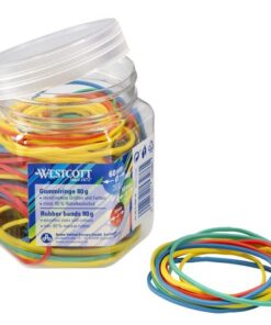Elastieken Westcott in pot  80gr. ass. maat 40, 50 en 60mm