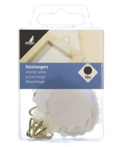 Fotohanger Kangaro 30mm wit rond 10 stuks