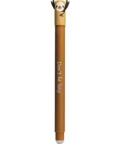 Gelpen Eberhard Faber Animal Erase-It  Luiaard              schrijfkleur: blauw  Tekst: Don't be lazy