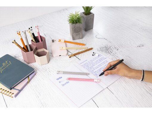 Gelpen Eberhard Faber Animal Erase-It  Luiaard              schrijfkleur: blauw  Tekst: Don't be lazy