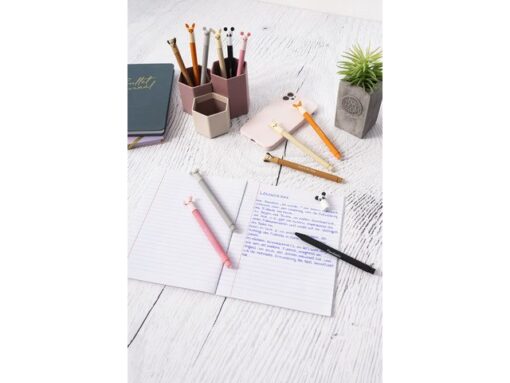 Gelpen Eberhard Faber Animal Erase-It  Vos schrijfkleur:    blauw  Tekst: Be Smart