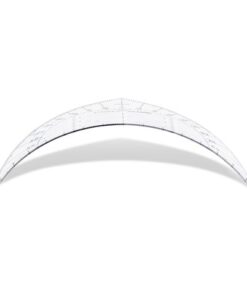 Geodriehoek Aristo 14 cm transparant flexibel zonder facet