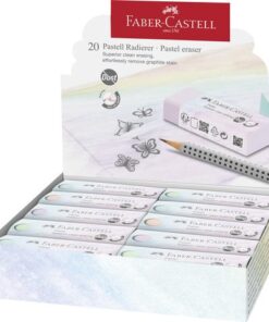 Gum Faber-Castell stofvrij pastel display 20 stuks assorti  kleuren