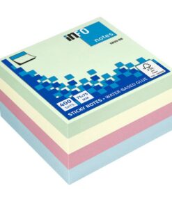 praktische en aantrekkelijke Sticky Notes Cubes zijn perfect voor individuele boodschappen die dat extra sterke effect nodig hebben. Een mix van vier verschillende kleuren geven je boodschap helder en interessant weer! De kleurrijkesticky notes zijn perfect voor notities en berichten