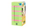 Info Notes 75x75mm voordeelpak 20x 80 briljant groen 4x 80  briljant roze