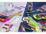 Kleurpotlood Faber-Castell Jumbo Grip Dino 8 colourgrip + 2 metallic grip incl. dino stickers in  karton etui