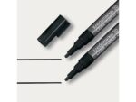 Krijtstift Sigel zwart set 2stuks ronde punt 1-2 mm