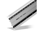 Liniaal Aristo 20 cm aluminium met rubber inleg