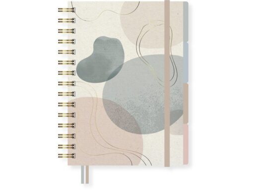 Notitieboek Soft Scenes 4in1 HC A5 spiraal krimp a 2 stuks  assorti. 80 grams FSC 200 pagina's