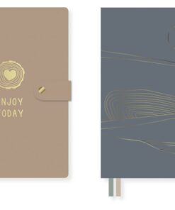 Notitieboek Soft Scenes A6 SC lijn PU krimp a 2 stuks       assorti 80 grams FSC 160 pagina's