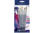 Penselenset gemaakt van synthetisch haar van hoge kwaliteit, niet verharend, met houten handvat. De penselen hebben een hoge verfafgifte. Ronde penselen in de maten 2, 6, 10: ideaal voor acryl- en aquarelschilderen. Platte penselen in de maten 6, 10, 14: ideaal voor acryl- en olieverfschilderen. Blisterkaart met 3 ronde penselen en 3 platte penselen.