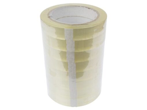 Plakband Raadhuis 19mm x 66m PP transparant krimp a 8 rol