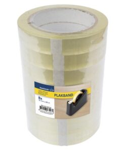 Plakband Raadhuis 19mm x 66m PP transparant krimp a 8 rol