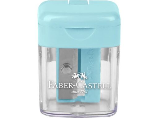 Puntenslijper Faber-Castell mini assorti display 24 stuks   6x blauw,6x roze, 6x paars, 6x turquoise
