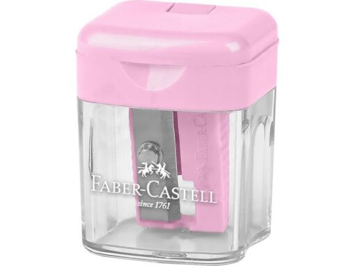 Puntenslijper Faber-Castell mini assorti display 24 stuks   6x blauw,6x roze, 6x paars, 6x turquoise