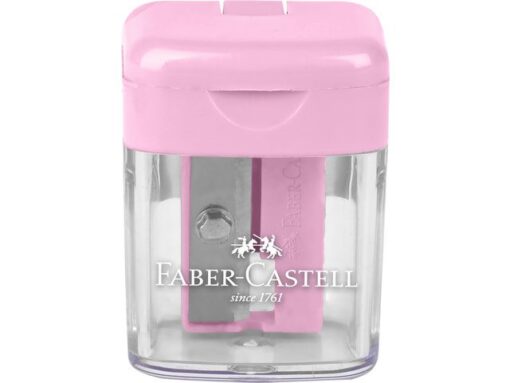 Puntenslijper Faber-Castell mini assorti display 24 stuks   6x blauw,6x roze, 6x paars, 6x turquoise