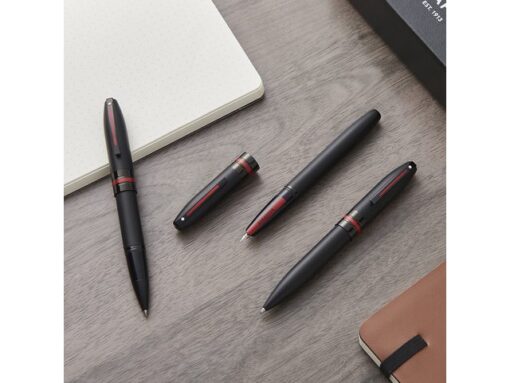Rollerball SHEAFFER Icon E9108 Matte black lacquer red PVD  trims