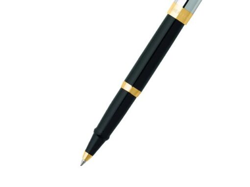 Rollerball SHEAFFER Sagaris Glossy black chrome cap gold    trims