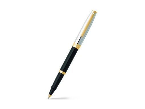 Rollerball SHEAFFER Sagaris Glossy black chrome cap gold    trims