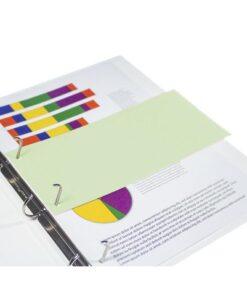 dé perfecte oplossing in ordening en overzicht! Met een afmeting van 240x105 mm passen deze scheidingsstroken perfect in elke standaardmap of ringband. Verfraai je archivering met een assortiment aan levendige kleuren! Met 500 stuks in 5 verschillende kleuren (oranje