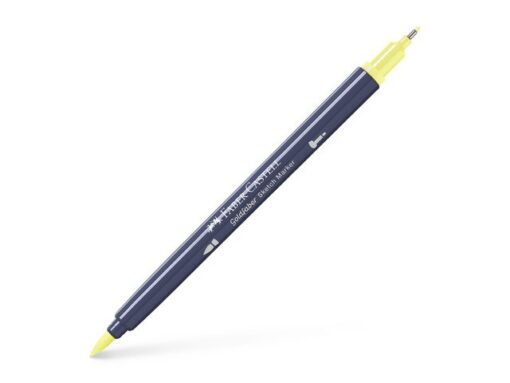 Sketchmarker op alcoholbasis. Marker is voorzien van twee punten: een zachte, flexibele penseelpunt voor grote vlakken en variabele lijndiktes en een finelinerpunt met metalen behuizing (0,6mm) voor contouren en details. Inkt is veegvast, waterbestendig en droogt snel. Hoge dekking door herhaaldelijk aanbrengen van de kleuren en streeploos te blenden. De doppen en de houder zijn gemaakt van 100% gerecycled materiaal en kunnen kleurvariaties vertonen door de productie. Kleur 104 light yellow glaze.