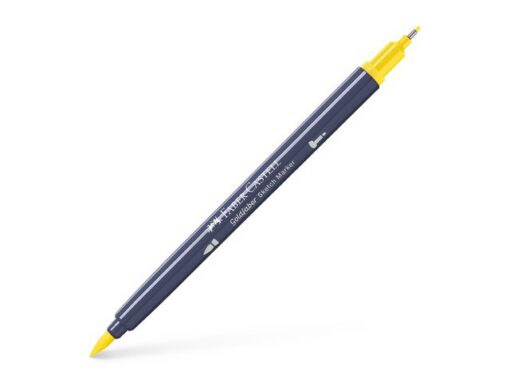 Sketchmarker op alcoholbasis. Marker is voorzien van twee punten: een zachte, flexibele penseelpunt voor grote vlakken en variabele lijndiktes en een finelinerpunt met metalen behuizing (0,6mm) voor contouren en details. Inkt is veegvast, waterbestendig en droogt snel. Hoge dekking door herhaaldelijk aanbrengen van de kleuren en streeploos te blenden. De doppen en de houder zijn gemaakt van 100% gerecycled materiaal en kunnen kleurvariaties vertonen door de productie. Kleur 107 cadmium yellow.
