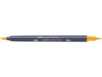 Sketchmarker op alcoholbasis. Marker is voorzien van twee punten: een zachte, flexibele penseelpunt voor grote vlakken en variabele lijndiktes en een finelinerpunt met metalen behuizing (0,6mm) voor contouren en details. Inkt is veegvast, waterbestendig en droogt snel. Hoge dekking door herhaaldelijk aanbrengen van de kleuren en streeploos te blenden. De doppen en de houder zijn gemaakt van 100% gerecycled materiaal en kunnen kleurvariaties vertonen door de productie. Kleur 109 dark chrome yellow.